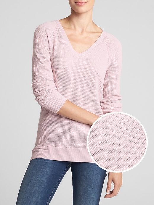 View large product image 1 of 1. Raglan V-Neck Sweater