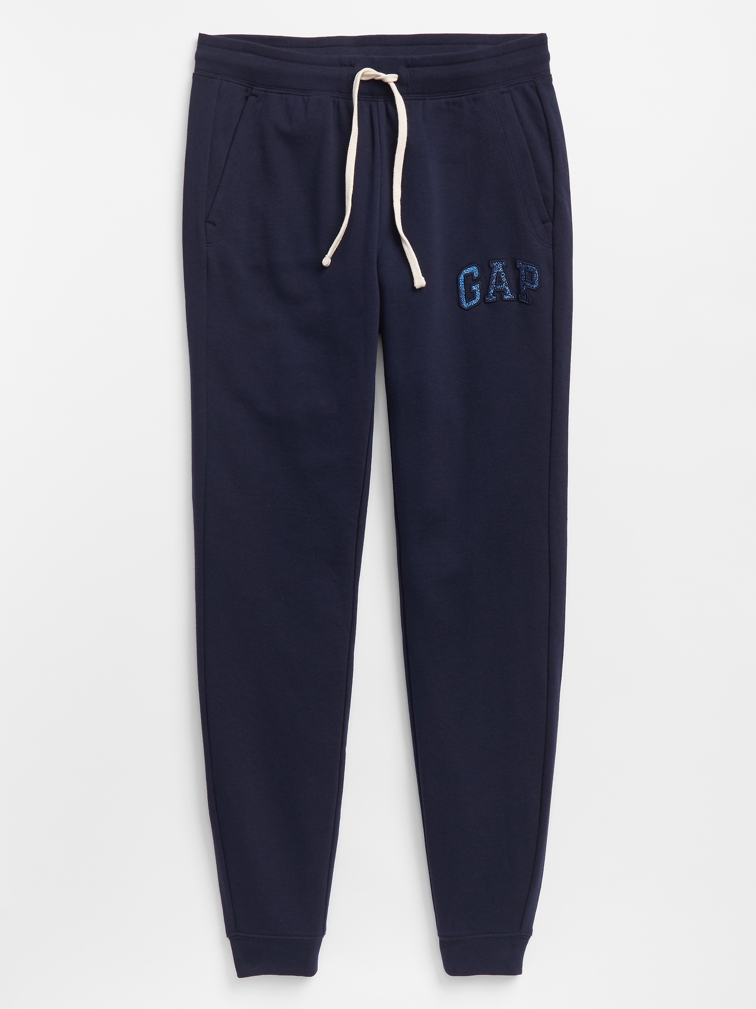 GAP Damen Jogginghose Mit Logo – Fleece, Tailliert Mit Kordelzug, Elastische Bündchen, Lässiger Freizeit-Look