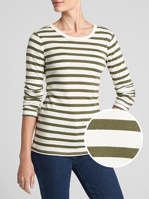 View large product image 1 of 1. Favorite Stripe Crewneck T-Shirt