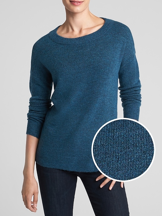 View large product image 1 of 1. Crewneck Tunic in Wool