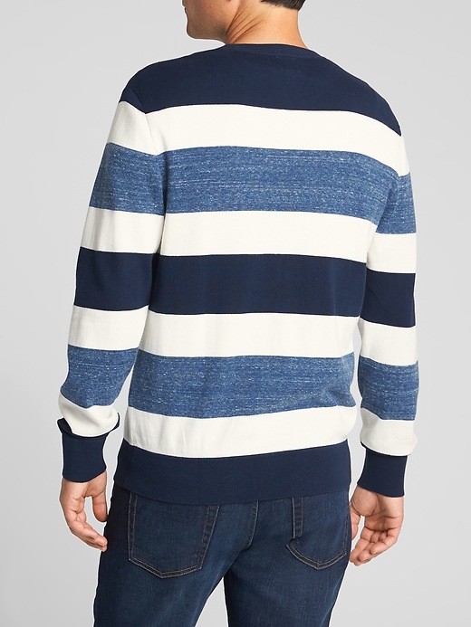 Image number 2 showing, Rugby Stripe Crewneck Pullover Sweater