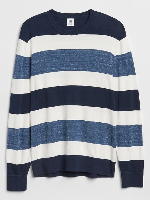 Image number 3 showing, Rugby Stripe Crewneck Pullover Sweater