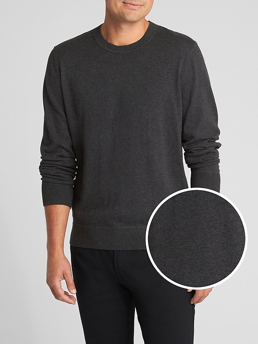 Image number 1 showing, Crewneck Sweater in Cotton Blend