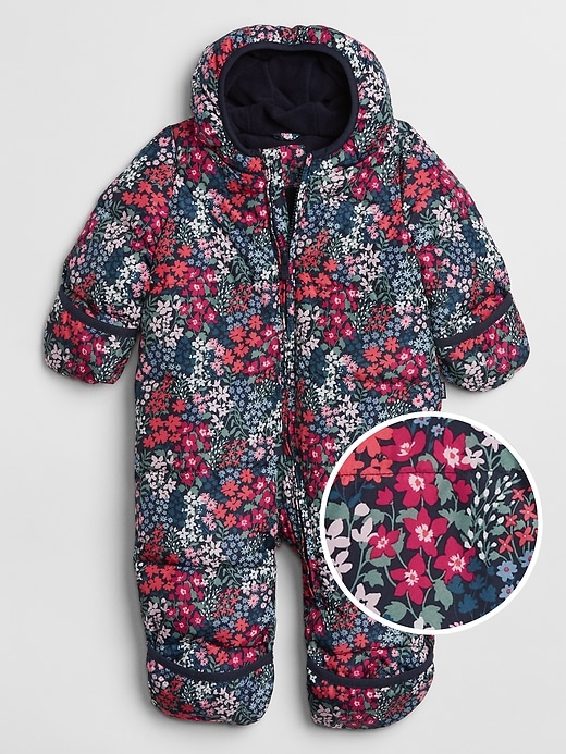 View large product image 1 of 2. Baby Floral Snowsuit