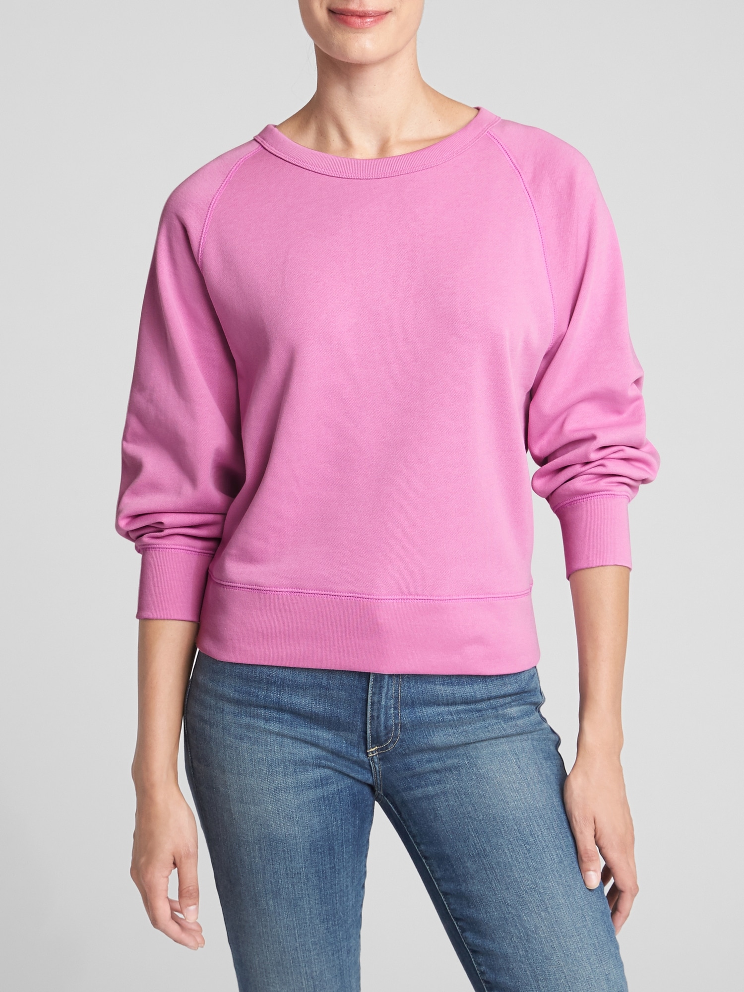 Crewneck Pullover Sweatshirt in French Terry Gap Factory