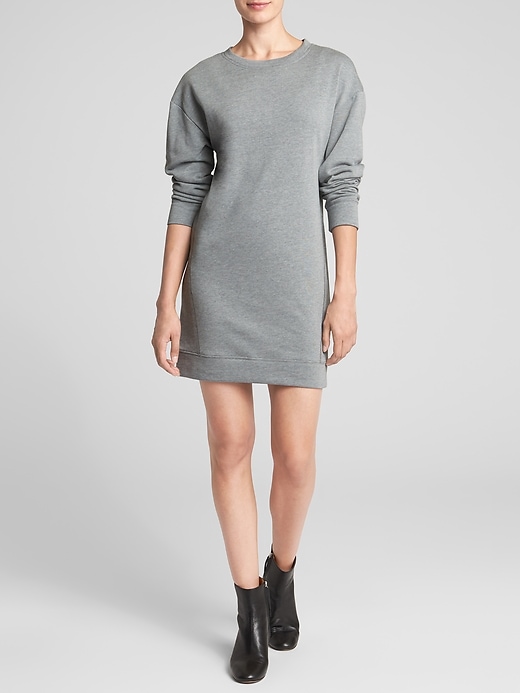 Image number 1 showing, Long Sleeve Dress in Fleece