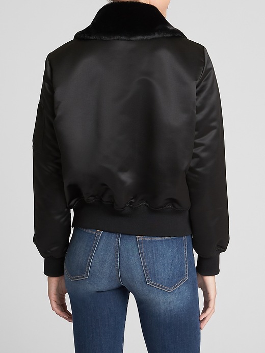 Faux Fur Bomber Jacket