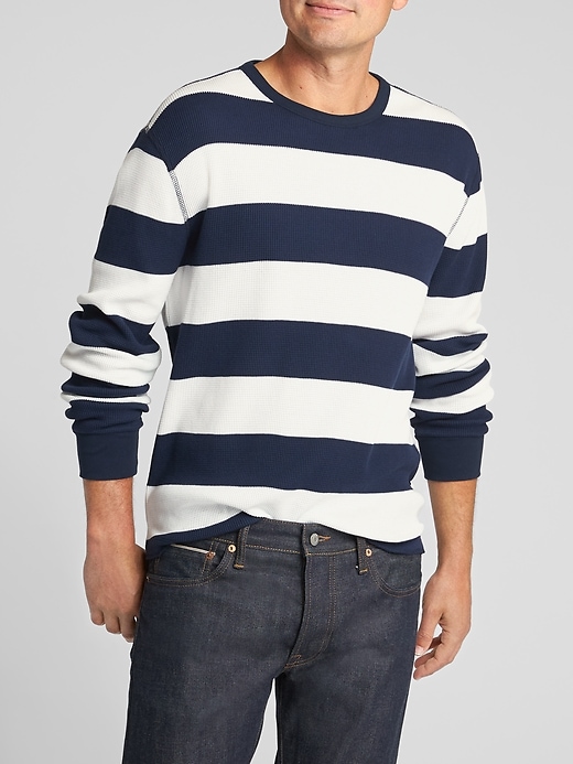 Image number 1 showing, Stripe Thermal T-Shirt