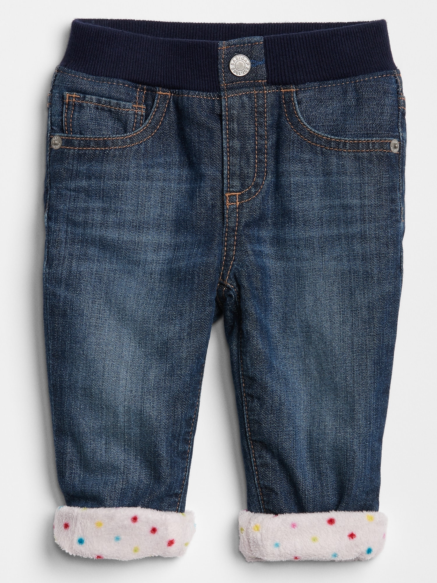 Baby gap fleece lined jeans on sale