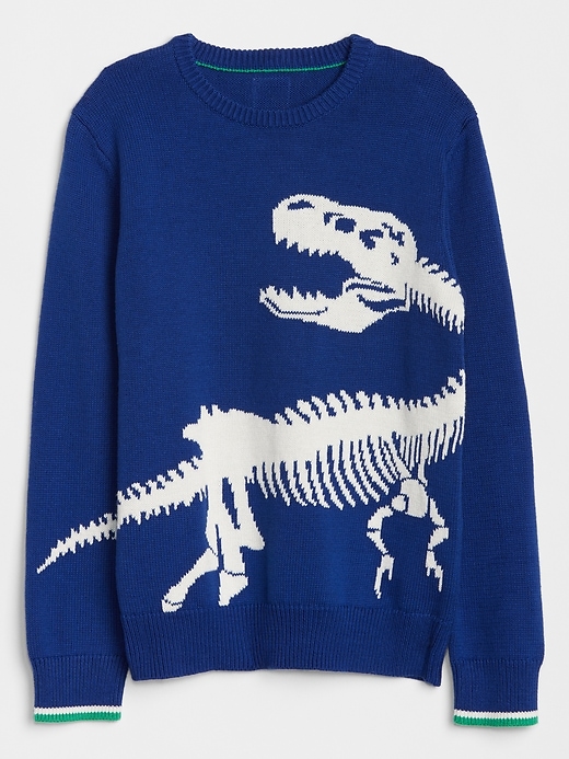 Image number 1 showing, Intarsia Graphic Crewneck Sweater
