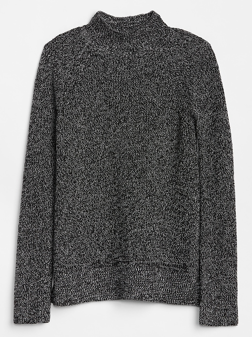 Image number 3 showing, Textured Mockneck Pullover Sweater