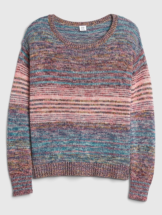 Image number 3 showing, Stripe Marled Boatneck Sweater