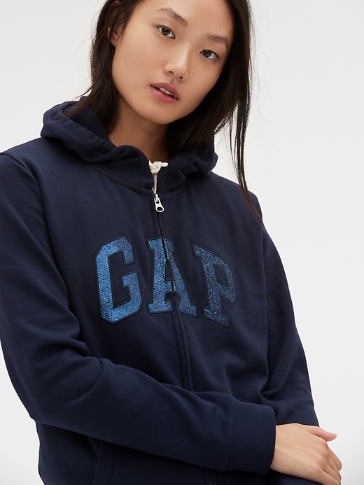 Image number 1 showing, Glitter Arch Logo Hoodie