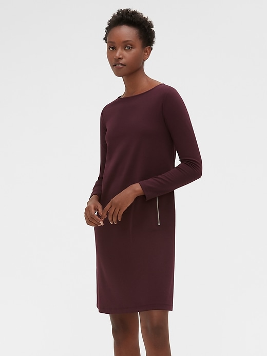 Image number 1 showing, Long Sleeve Ponte Dress