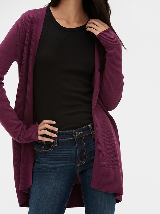 Image number 1 showing, Open-Front Cardigan