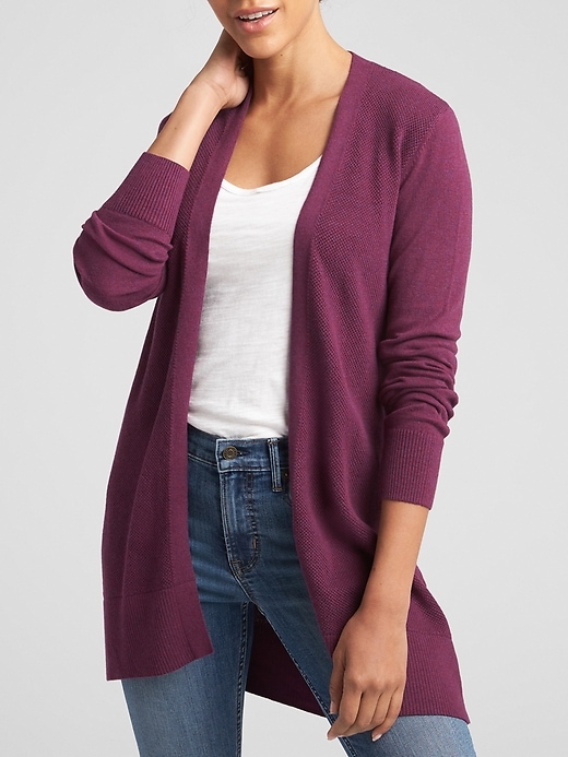 Image number 2 showing, Open-Front Cardigan