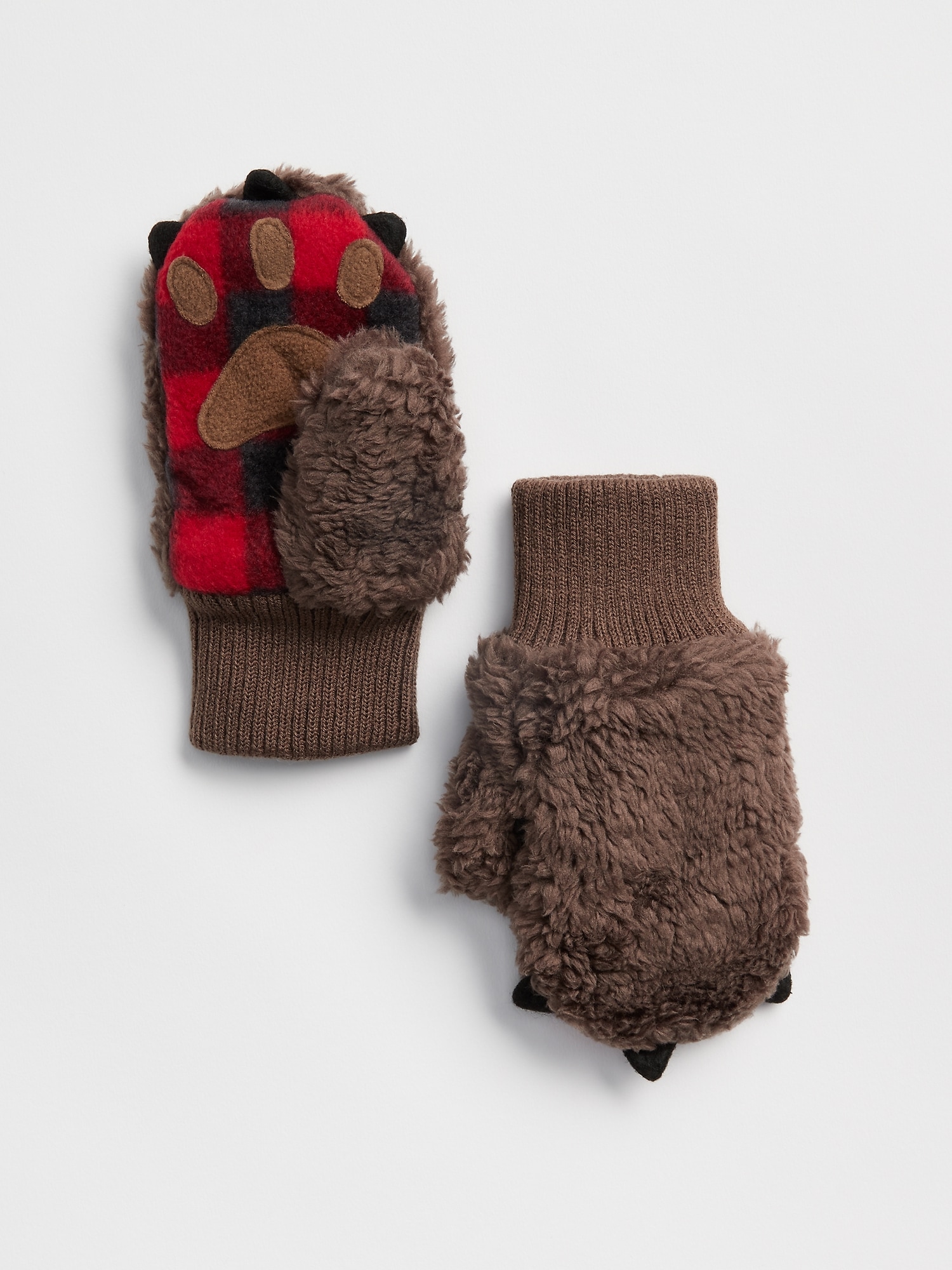 【molliolli】BEAR BEAR reversible mittens 手袋 molliolli】BEAR BEAR reversible mittens 手袋