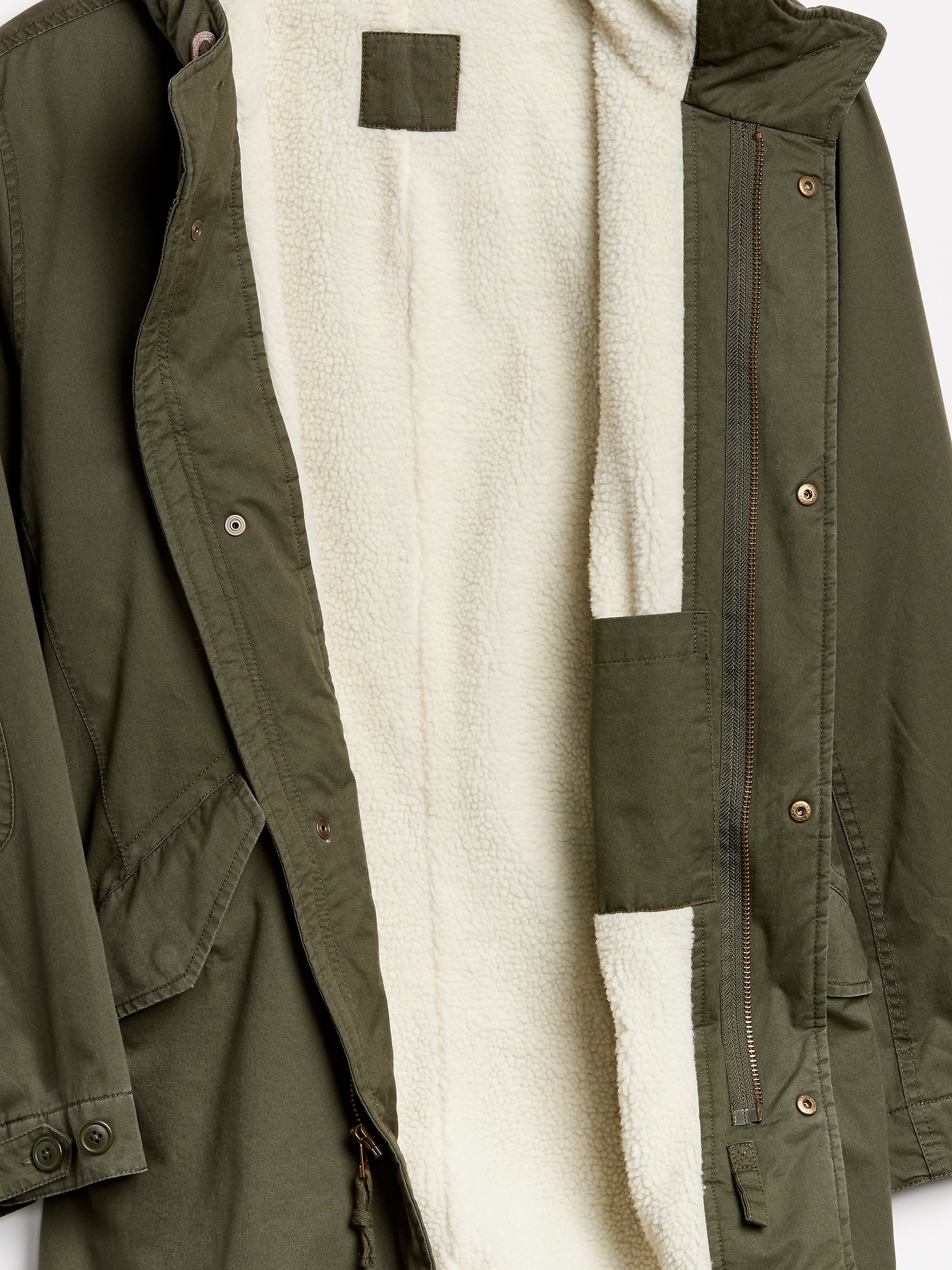 Sherpa-Lined Fishtail Parka | Gap Factory