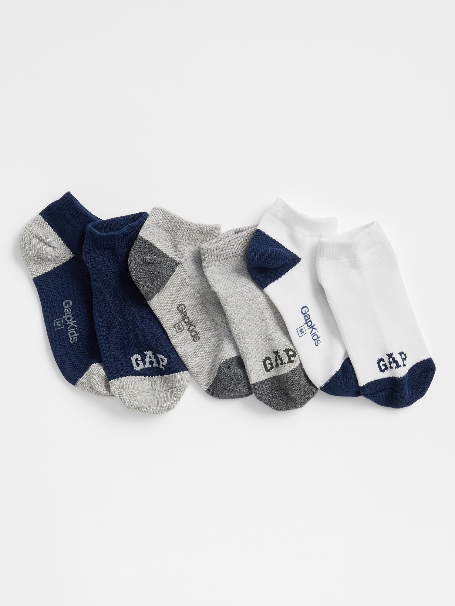 Kids Gap Logo No-Show Socks (3-Pack)