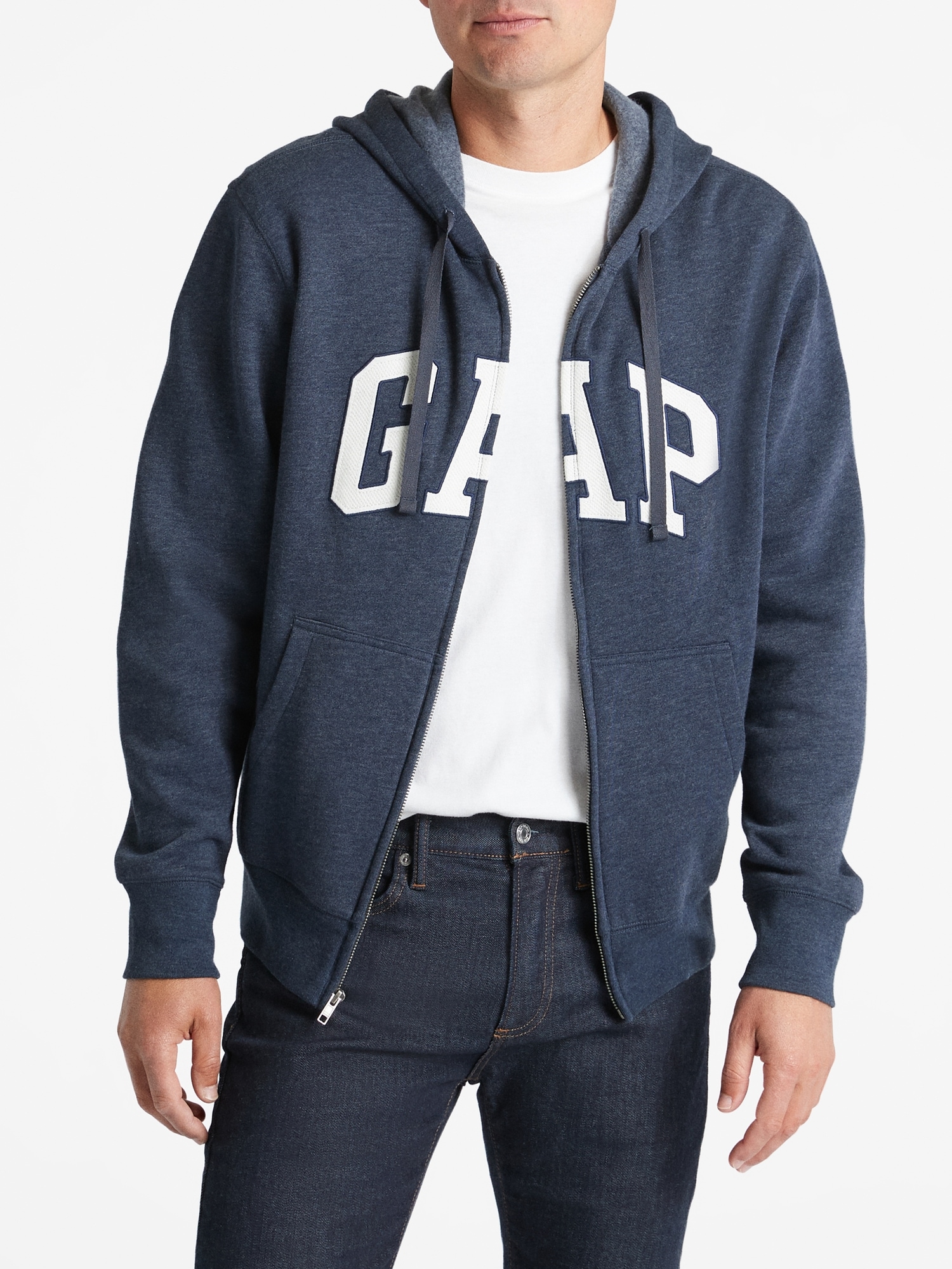 gap logo zip up