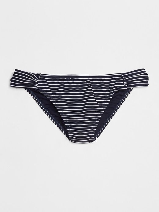 View large product image 2 of 2. Stripe Ruched Bikini Bottom