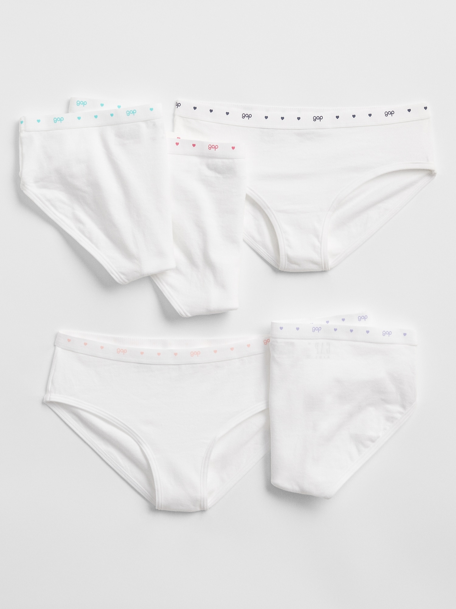 Kids Solid Bikini Briefs (5-Pack)