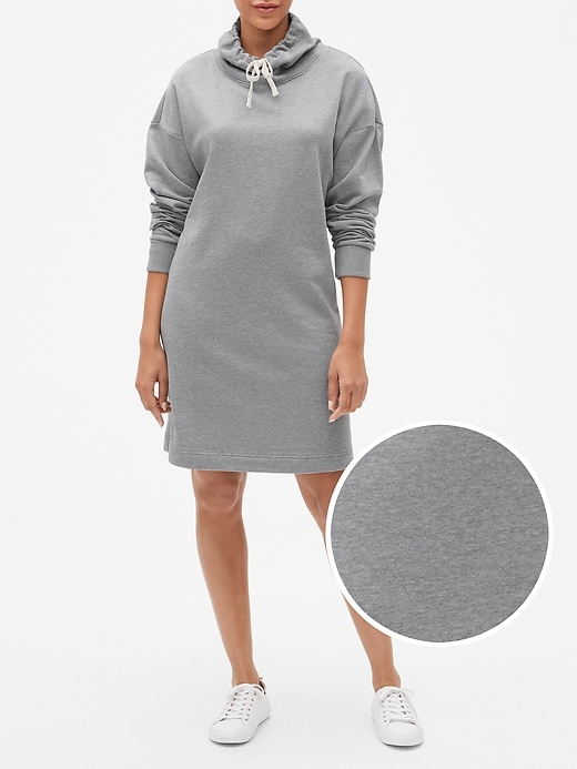 View large product image 1 of 1. Funnel-Neck Sweatshirt Dress