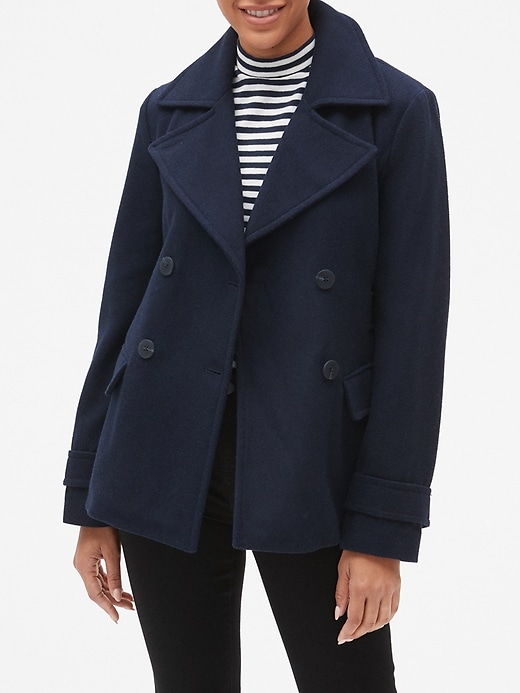Image number 1 showing, Wool Peacoat