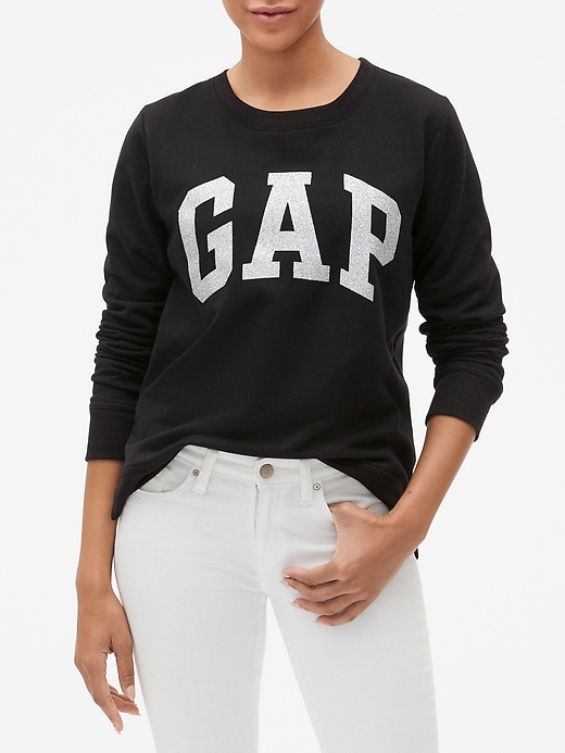 Image number 7 showing, Glitter Arch Logo Pullover Sweatshirt