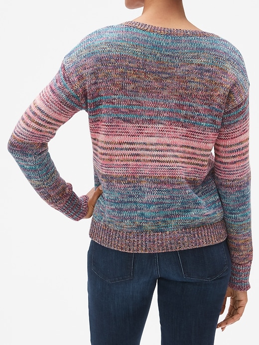 Image number 2 showing, Stripe Marled Boatneck Sweater