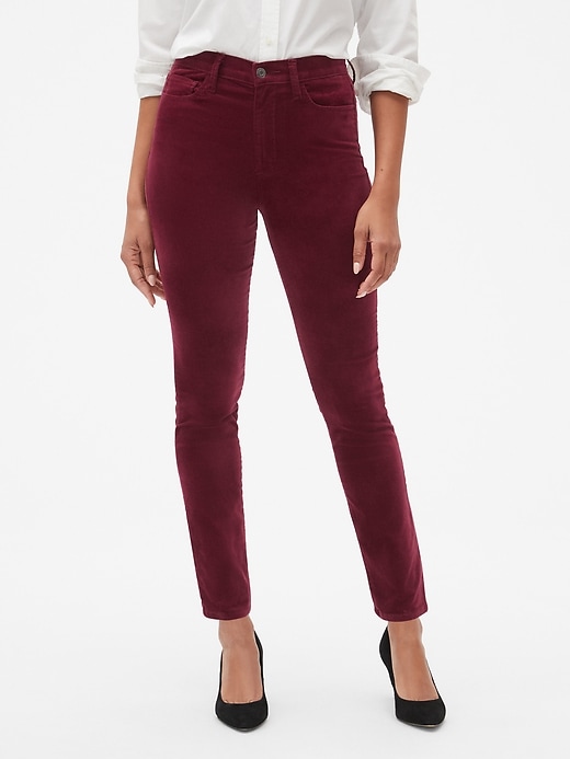 View large product image 1 of 1. High Rise Legging Pants in Velvet