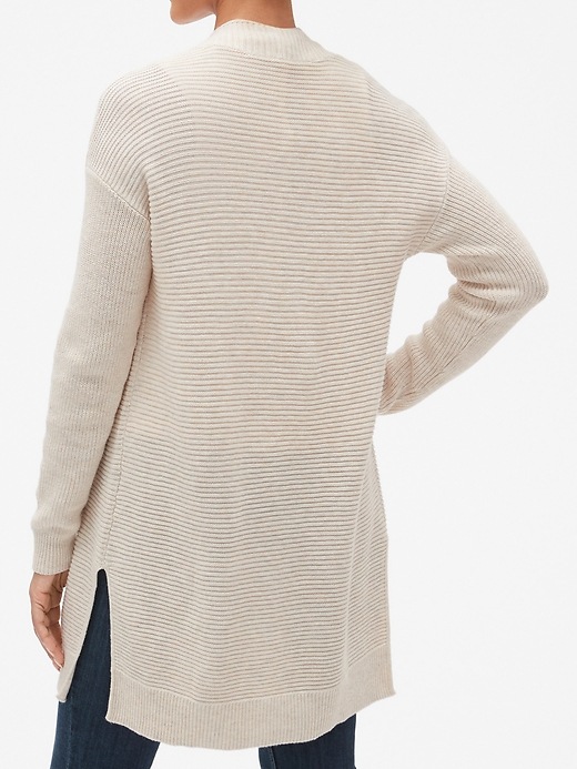 Textured Open Front Cardigan Sweater