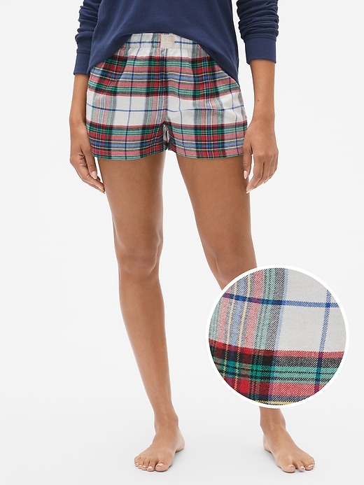 View large product image 1 of 1. Print Flannel Shorts