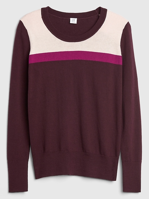 Image number 3 showing, Intarsia Colorblock Crewneck Sweater
