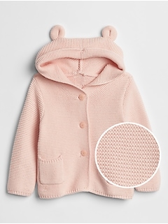 Details about   Baby Gap Girl Size 2 Years Cardigan Sweater NWT NEW Cream Ivory Hood $32.99 