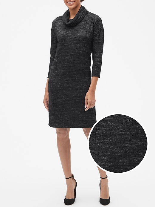 View large product image 1 of 1. Softspun Long Sleeve Cowl-Neck Dress