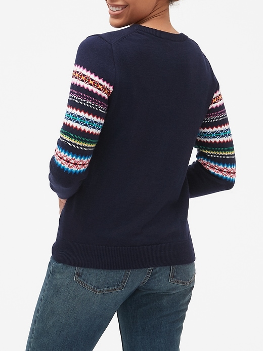 Image number 3 showing, Fair Isle Crewneck Pullover Sweater