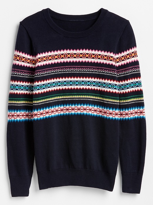 Image number 4 showing, Fair Isle Crewneck Pullover Sweater