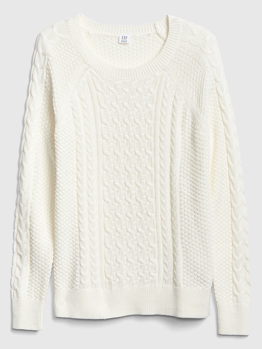 Image number 3 showing, Cable-Knit Crewneck Pullover Sweater