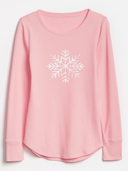 Image number 2 showing, Thermal Snowflake Graphic Long Sleeve T-Shirt