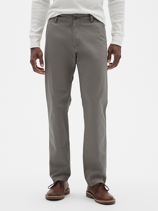View large product image 1 of 1. Lived-in straight khakis