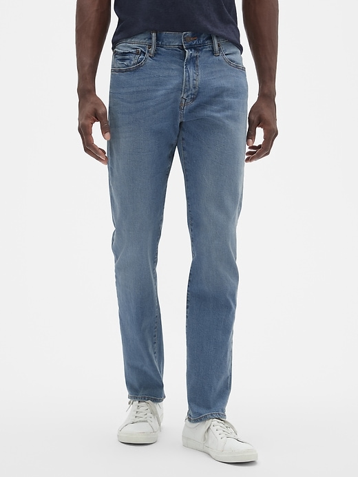 Image number 1 showing, Slim Straight Fit Jeans with Gap Flex