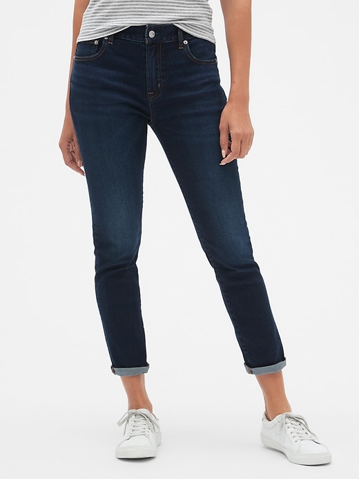 Mid Rise Soft Wear Girlfriend Jeans | Gap Factory