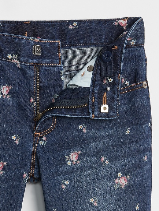 Image number 3 showing, Superdenim Floral Super Skinny Jeans with Fantastiflex