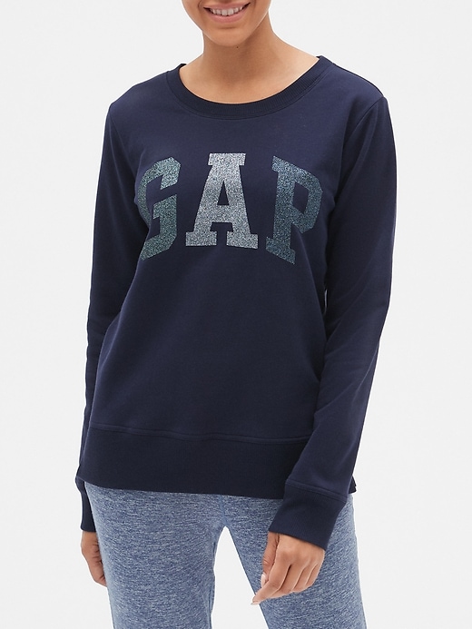 Image number 2 showing, Glitter Arch Logo Pullover Sweatshirt