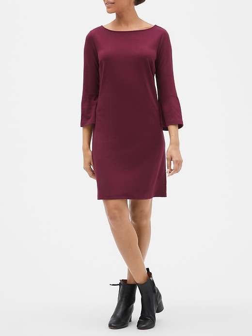 Image number 4 showing, Bell-Sleeve Dress in Ponte