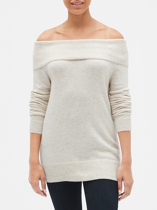Image number 4 showing, Ribbed Off-Shoulder Sweater