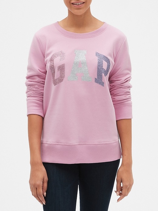 Image number 6 showing, Glitter Arch Logo Pullover Sweatshirt