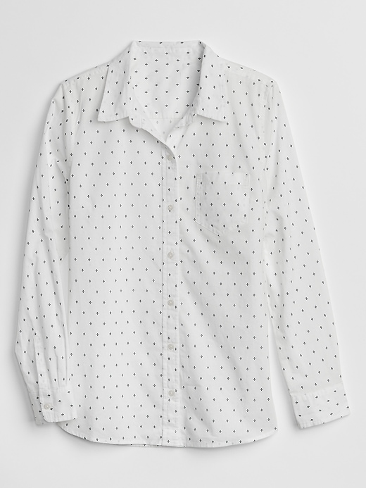 Image number 2 showing, Print Long Sleeve Shirt in Poplin