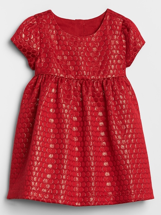 View large product image 1 of 3. Baby Metallic Dot Dress
